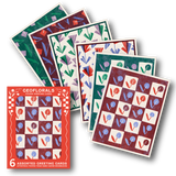 Geoflorals Assorted Cards Letterpress Set of 6