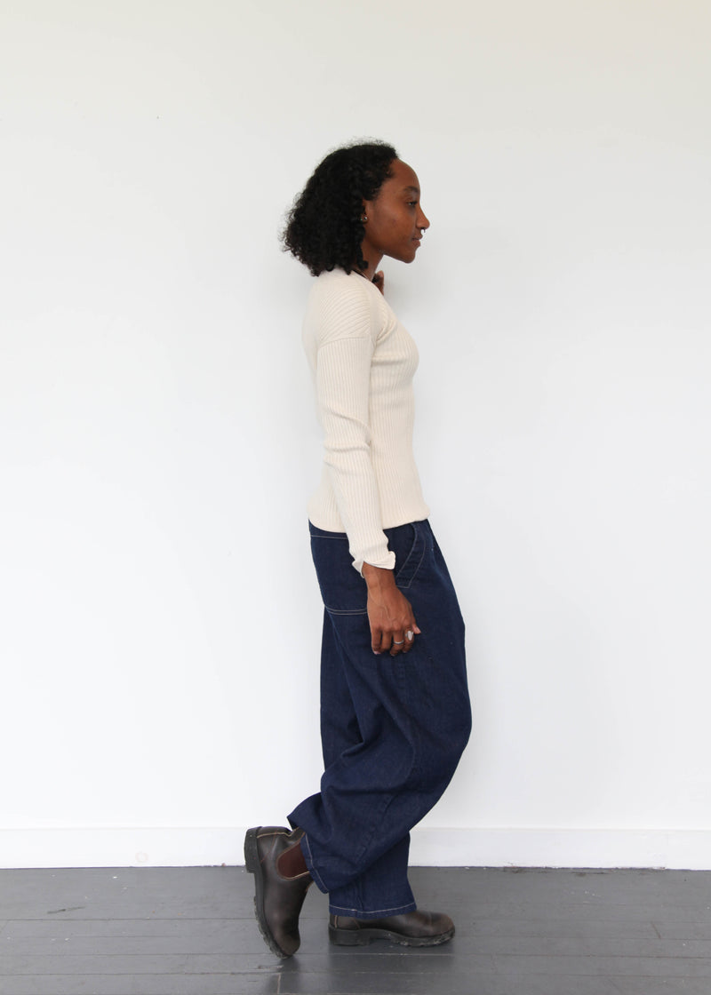 Classic Rib Crew - Ivory