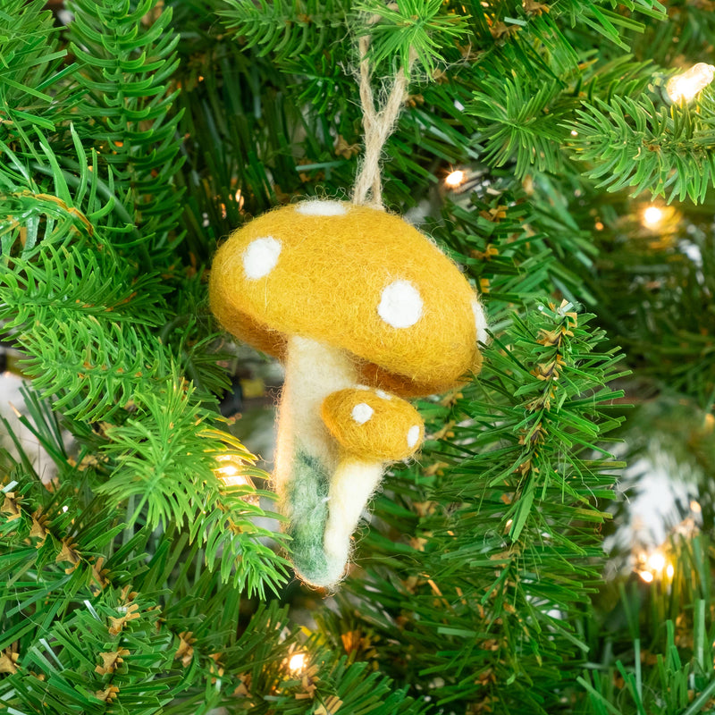 Ornament - Felt Mushrooms - 6 Assorted Pieces