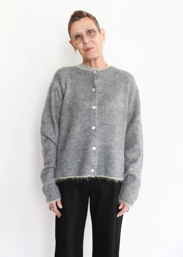 Cardigan - Gray/Yellow