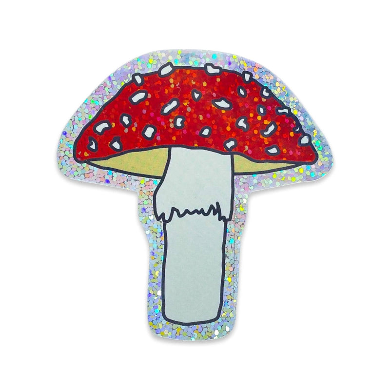 Glitter Toadstool Sticker