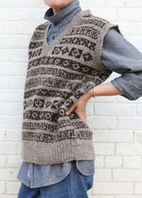 Fair Isle Vest - Natural OS