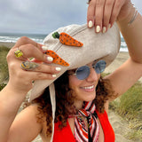 Carrot Alligator Hair Clip Set