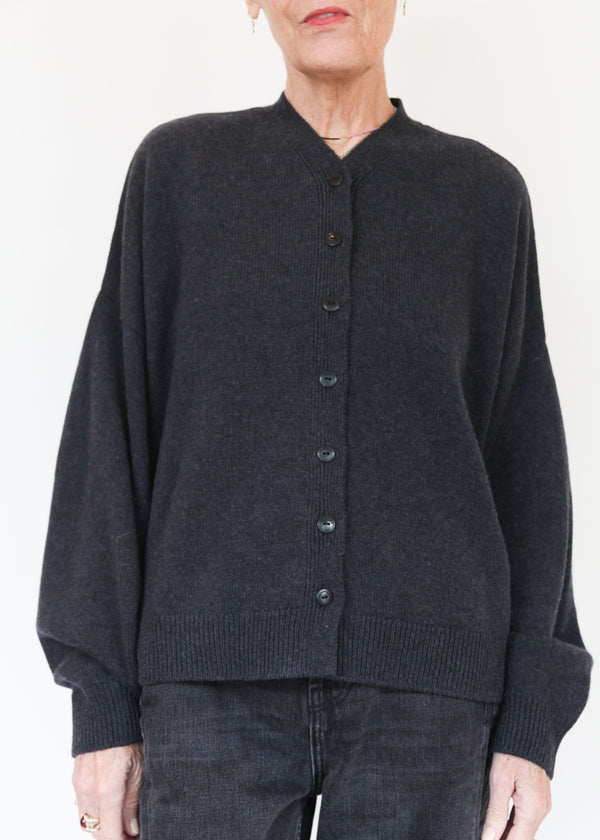 Merino Wool Cardigan - Anthracite