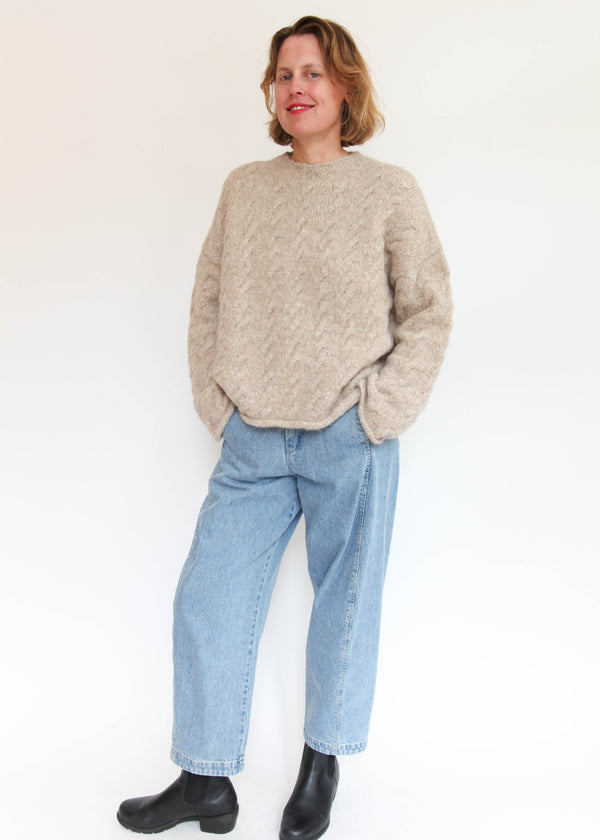 Cable Crewneck - Husk