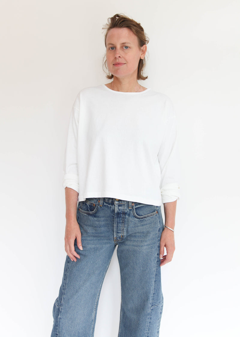 Long Sleeve Crop Crew Shirt