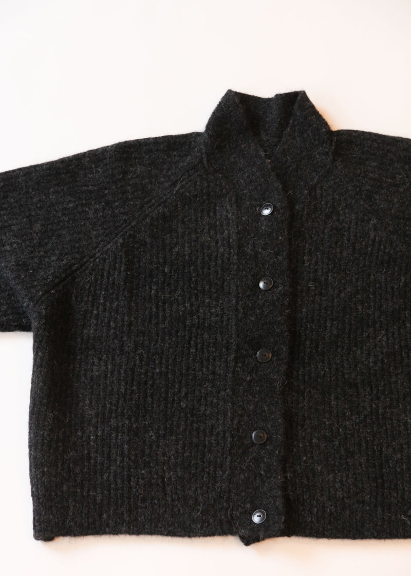 Baby Alpaca Cardigan - Anthracite