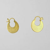 Flat Crescent Hoop Earrings