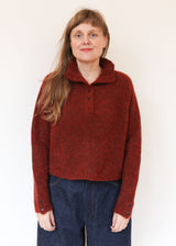 Baby Alpaca Polo Sweater - Terracotta