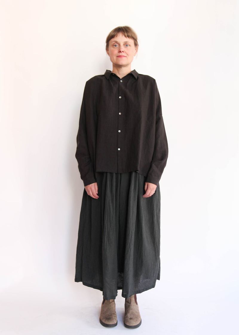 Stripe Skirt - Charcoal