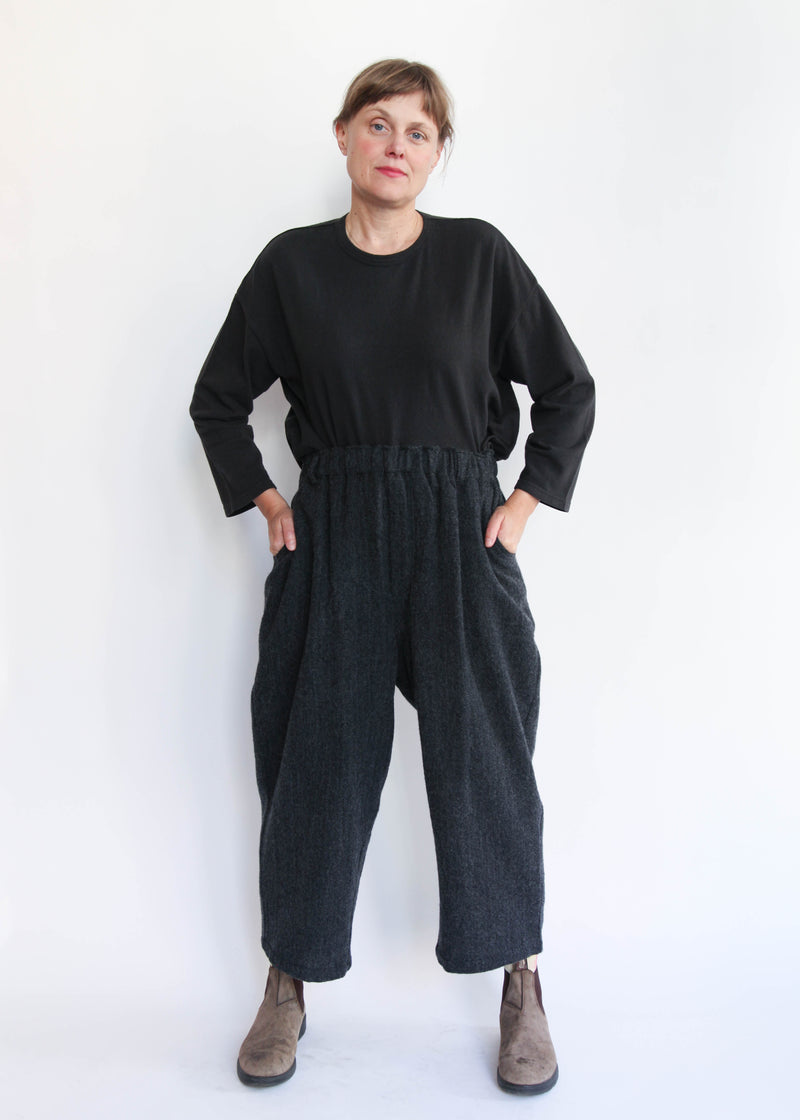 Herringbone Pants - Black