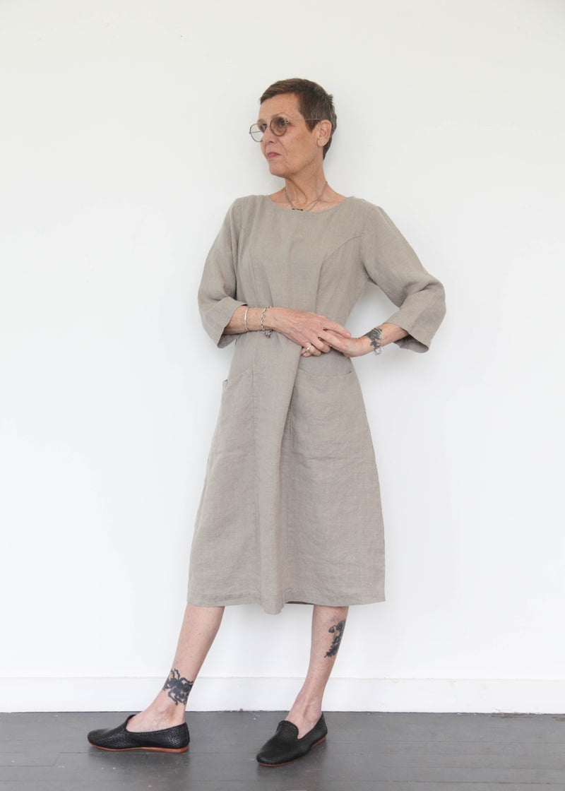 Slouch Pocket Dress - Natural