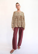 Ecoprint Puffy Blouse - one size