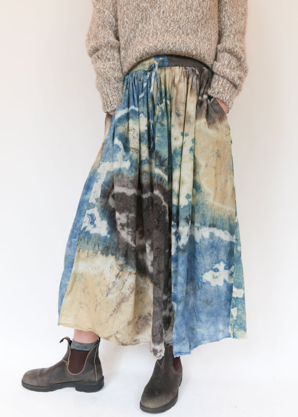 Geo Print Drawstring Skirt