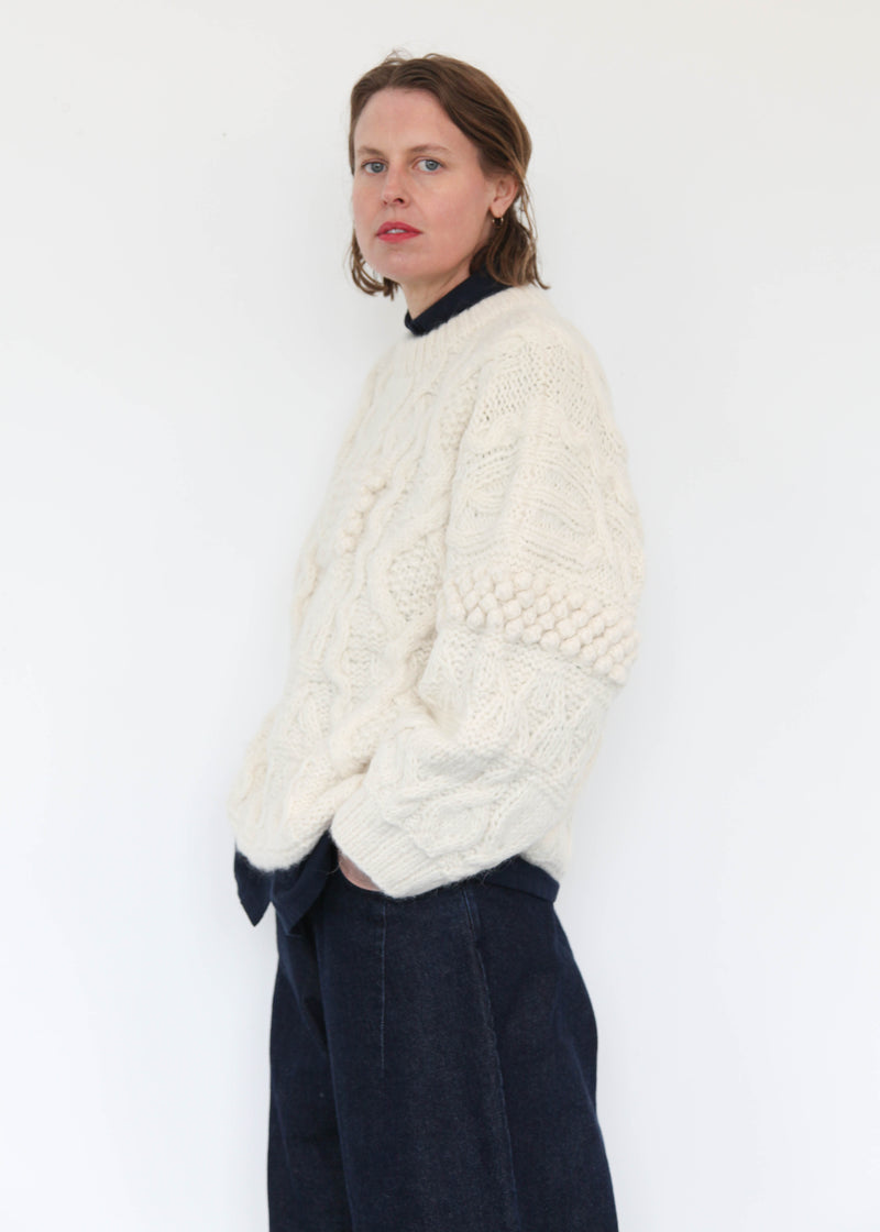 Patchwork Crewneck - Ivory