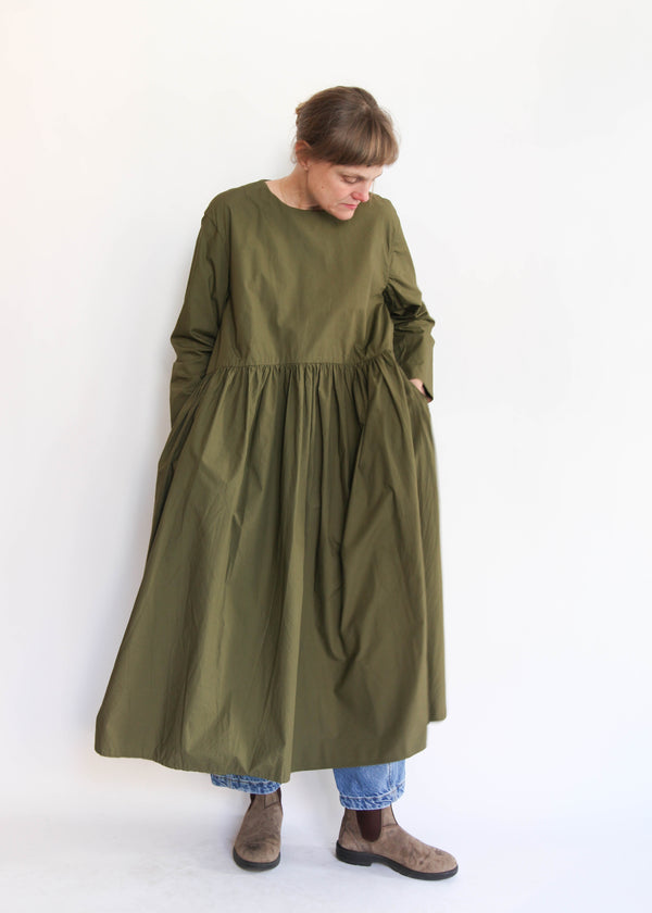 Typewriter Dress - Khaki