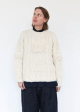 Patchwork Crewneck - Ivory