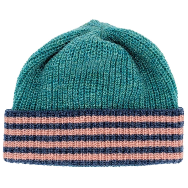 Kids' Lambswool Ribbed Hats - Stripe