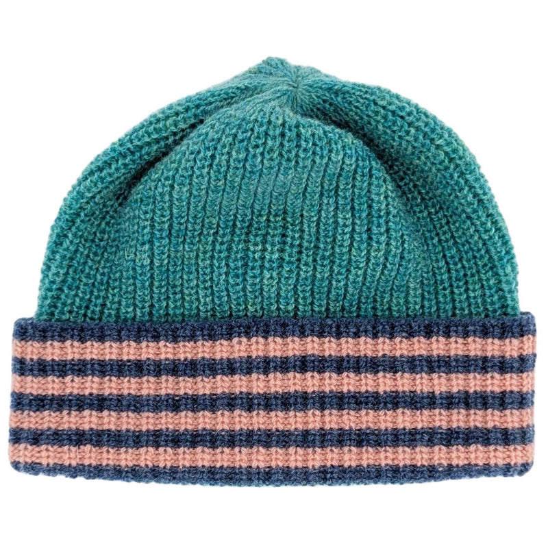Kids' Lambswool Ribbed Hats - Stripe