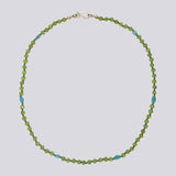 Knotted Peridot And Apatite Necklace - KNT17