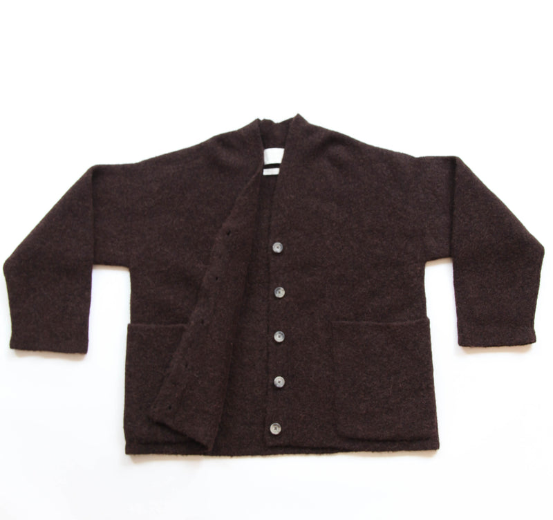 Double Face Cardigan - Merlot