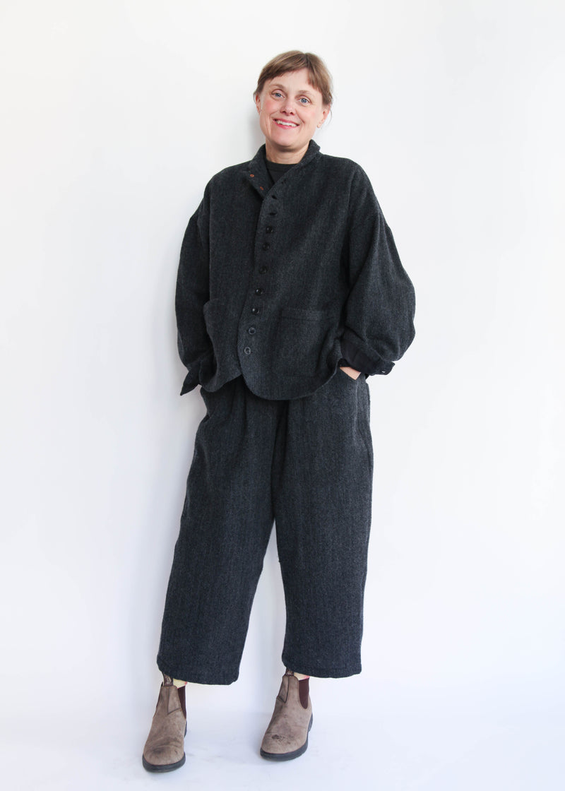 Herringbone Jacket - Black