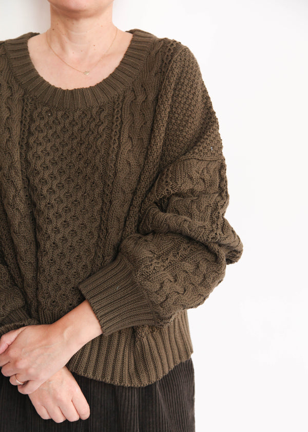 Fisherman Sweater - Umber