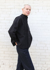 Heirloom Pintuck Lace Blouse - Black OS