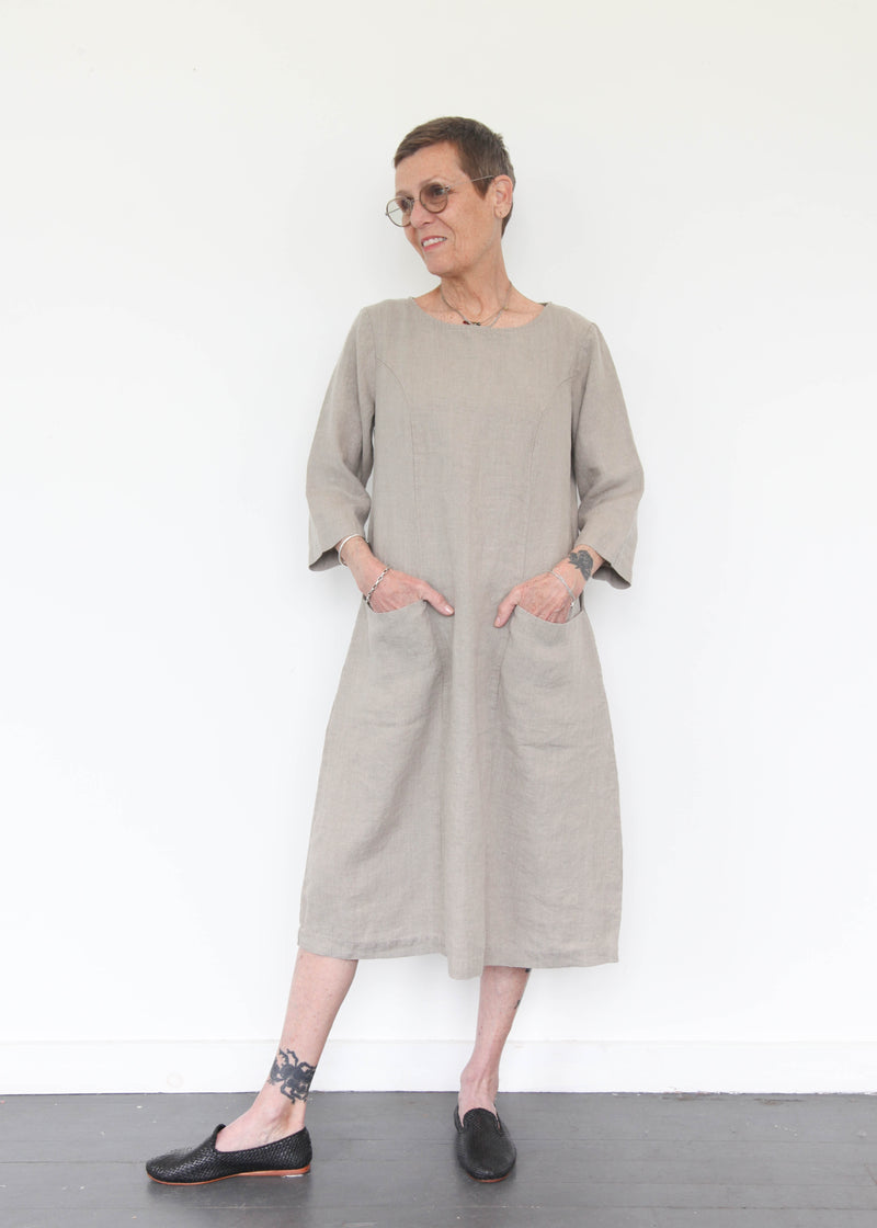 Slouch Pocket Dress - Natural