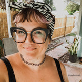 No. 034 Sammie B Bandana - Black/Cream