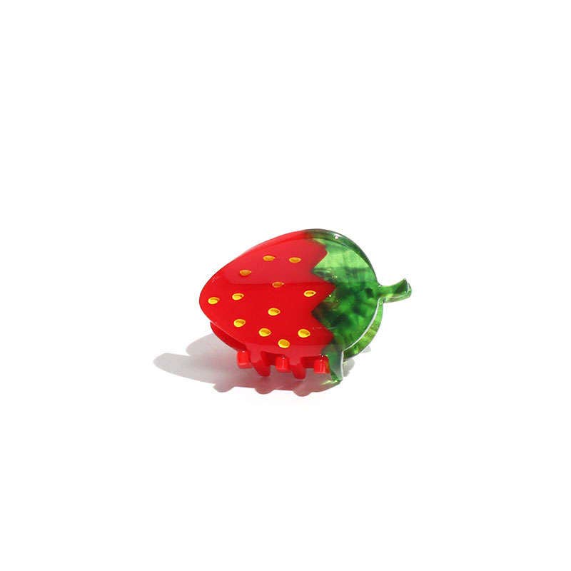 Mini Strawberry Hair Claw Clip