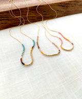 Thin Beaded Necklace - Desert Collection