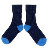 Recycled Lambswool & Silk Blend Unisex Ribbed Socks