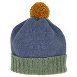 Kids' Lambswool Bobble Hats - Colour Blocks