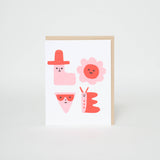 LOVE Characters Letterpress Greeting Card by Suzy Ultman