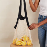 The french market bag no.2 in monochrome black