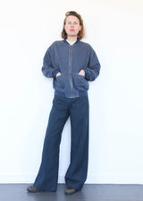 French Terry Denim Blouson - Navy