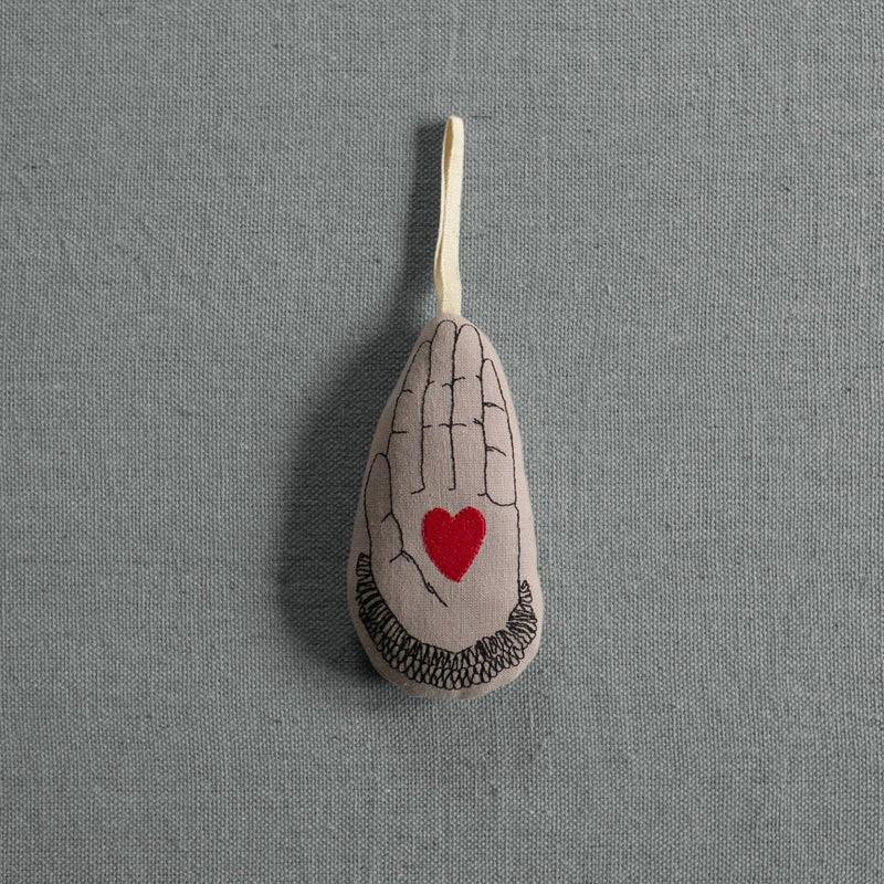 Heart in Hand - Cotton & Lavender filled Ornament, Scented