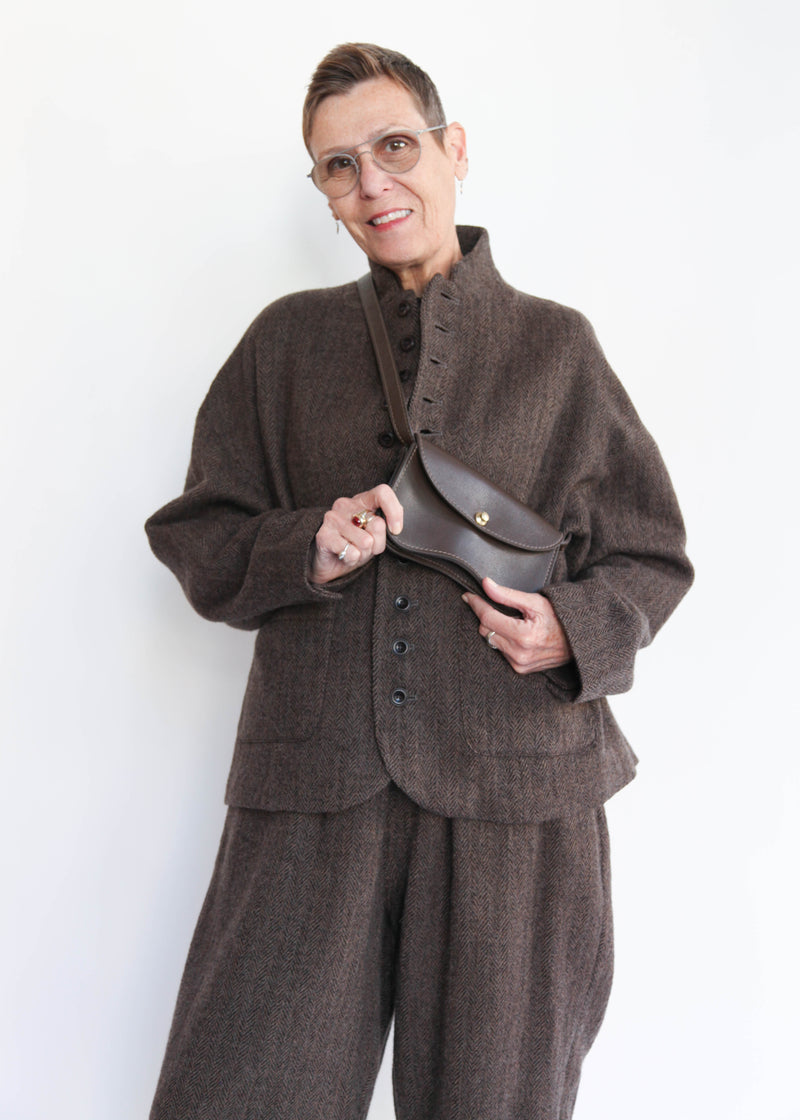 Herringbone Jacket - Brown