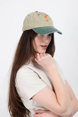 Poppy Cap - Two Tone Green