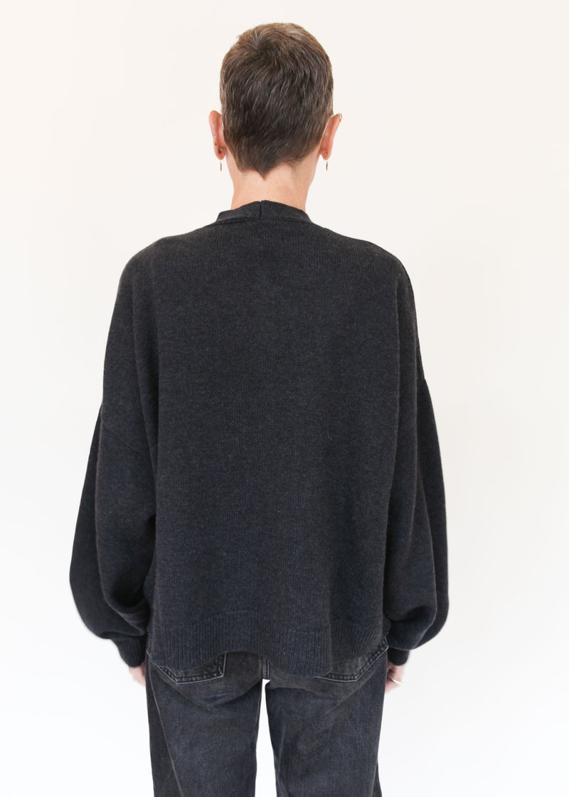 Merino Wool Cardigan - Anthracite
