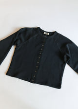 Snap Cardigan - Vintage Black Overdye