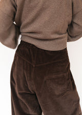 Corduroy Baggy Pants -Brown