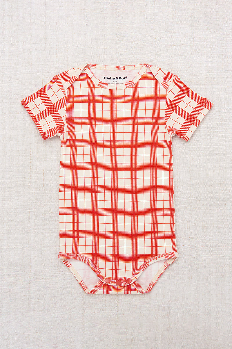 Short Sleeve Lap Onesie - Tomato Piazza