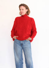 Fisherman Pullover - Red