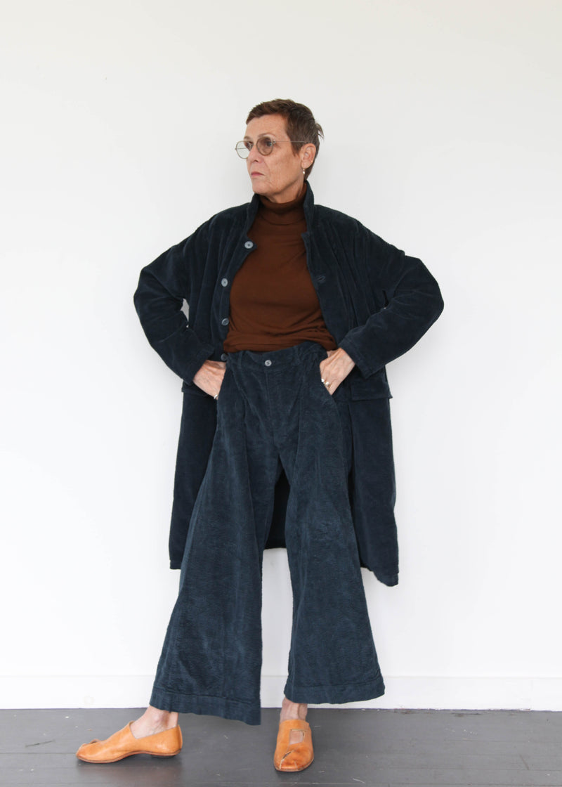 Polly Wide Wale Corduroy Pant - Bluegreen