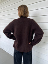 Double Face Cardigan - Merlot