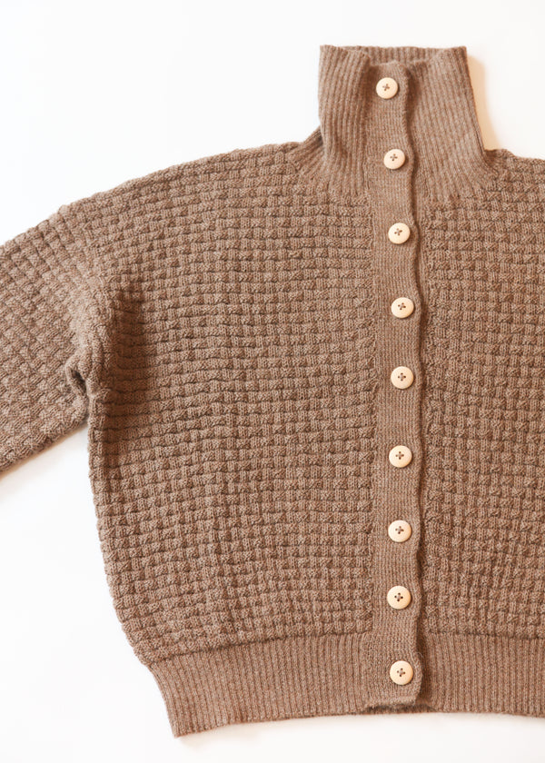 Lattice Cardigan - Camel