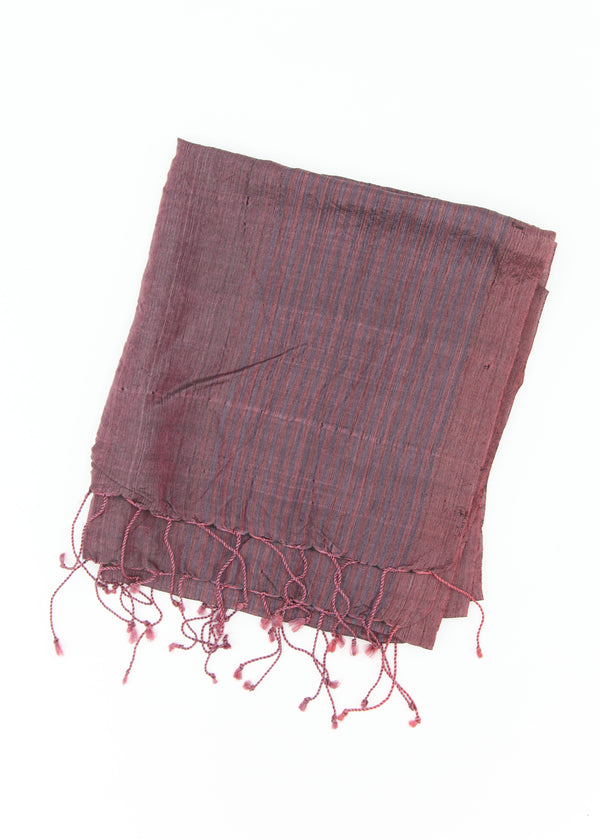 Silk Scarf - Eggplant