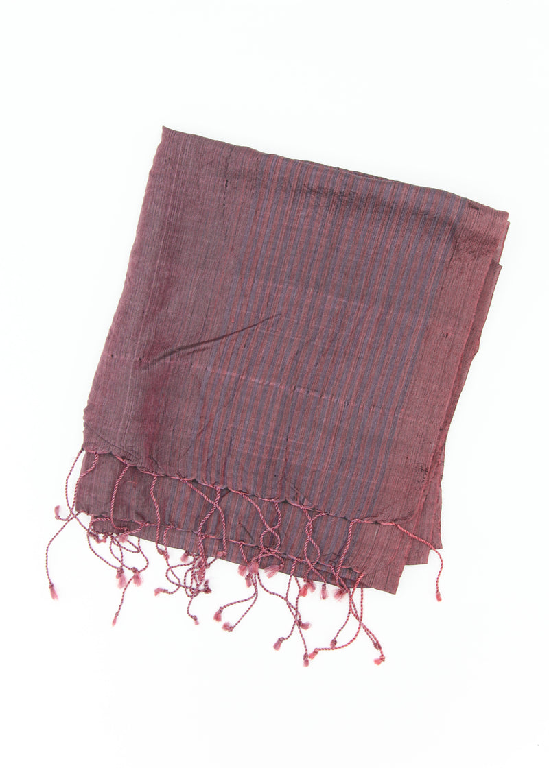 Silk Scarf - Eggplant